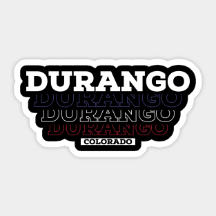 Durango Colorado USA Colors Sticker